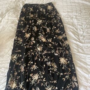 Floral midi skirt